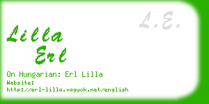 lilla erl business card